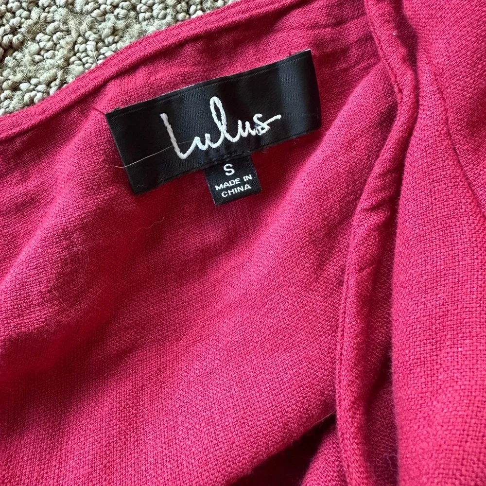 Lulu's Red Ruffled Wrap Sundress - Picture 2 of 4